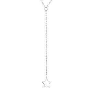 Sterling Silver Star Y Necklace Waterproof